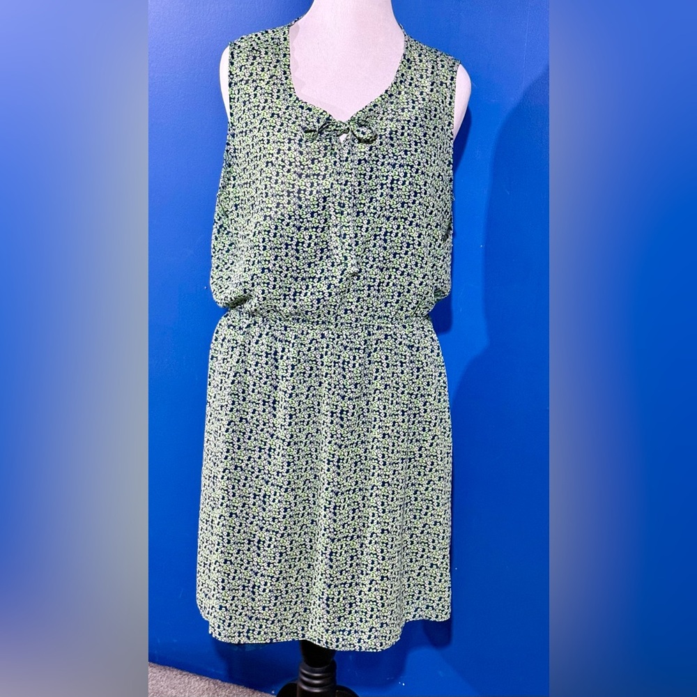 GAP Blue and Green Patterned Fabric Dress Size-XXL